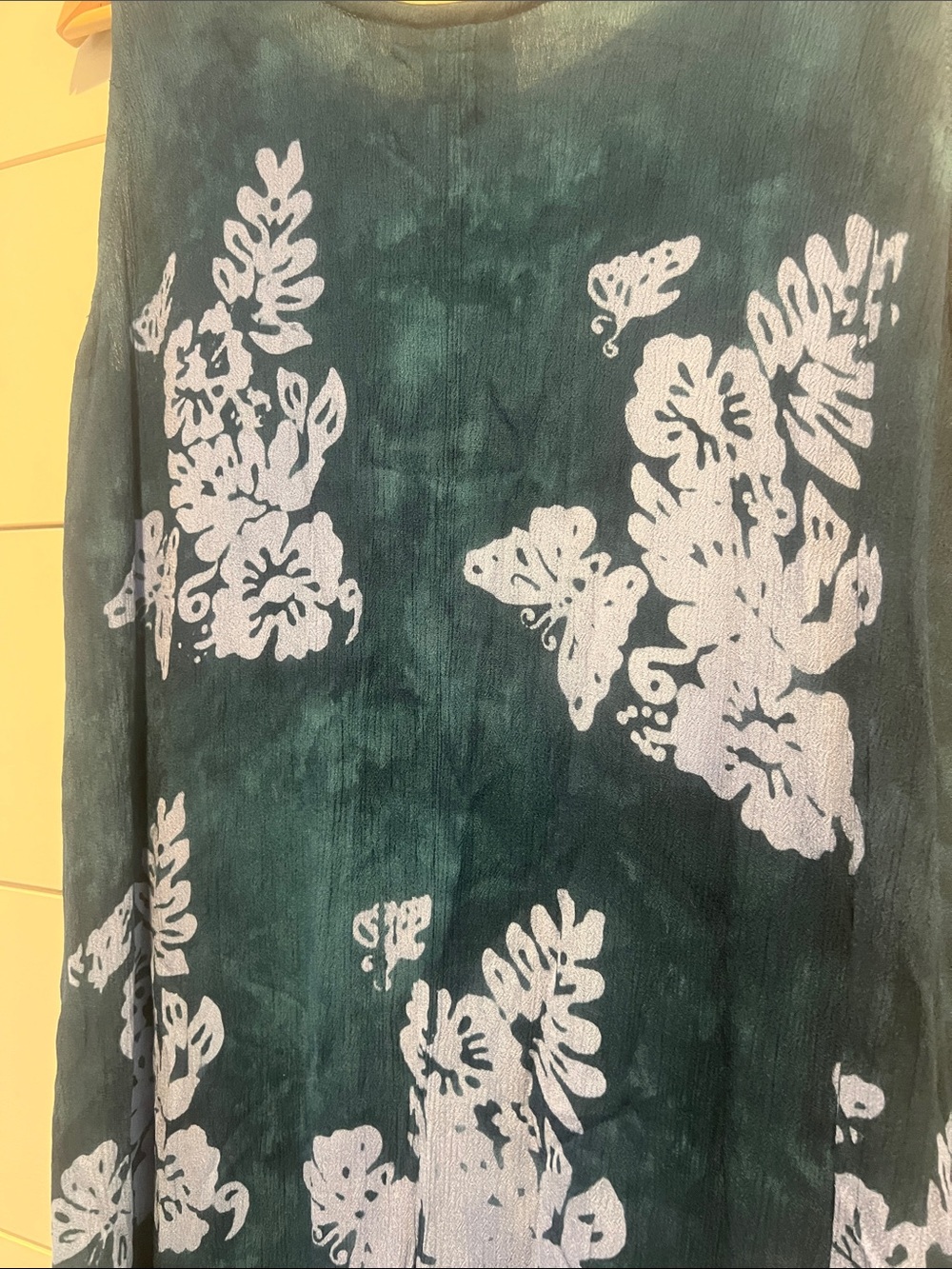 Pineapple moon Sleeveless Teal/Blue two toned Floral Maxi Dress - - Picture 4 of 6
